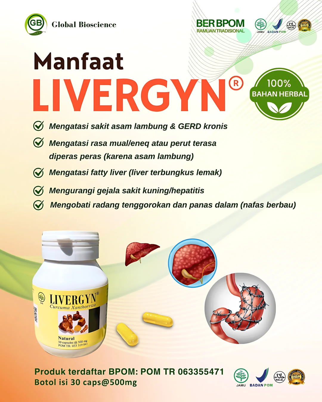 Poster ke 2 promosi Livergyn dengan manfaat produk